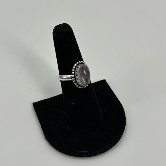 Clear quartz silver ring size 7 - Picture 1 of 4